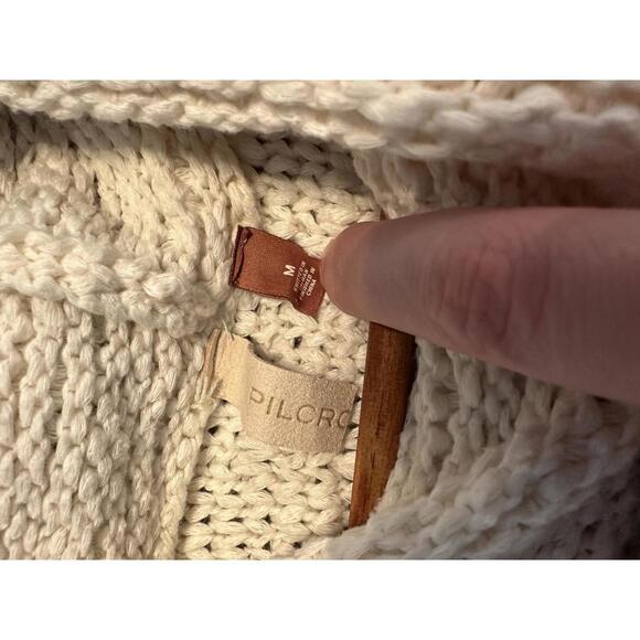 Anthropologie Pilcro Cowl Neck Sleeveless Knit Sweater Ivory Women’s size Medium - Picture 6 of 12